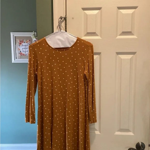 Old Navy Mustard Polka Dot Dress - Picture 6 of 6